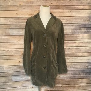 J.Jill Olive Green Corduroy Jacket